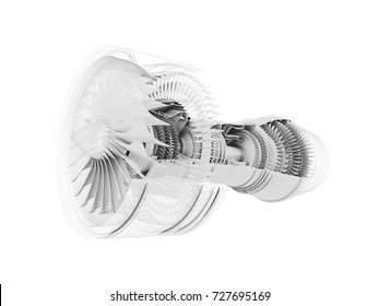 3d Model Of Airplane Engine