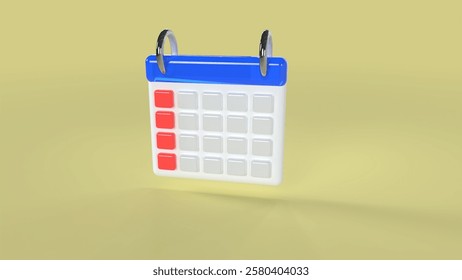 3d Model Calendar Assignment, Time management, Workflow Planning