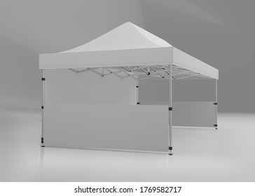 3D Model Of Display Tent Or Exibition Canopy For Mockup Of Your Business 