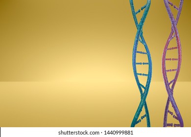 3D Model Dna. 3d Render Heredity. 3d Image Dnk Molecule.