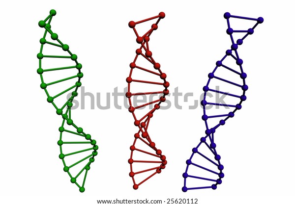 3d Model Dna Structure Stock Illustration