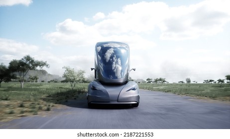 3d Model Futuristic Electric Truck Very Stock Illustration 2187221553 ...