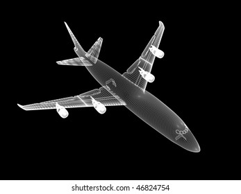 3D Model Of Jet Airplane