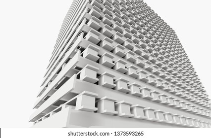 3D model of a multi-storey building