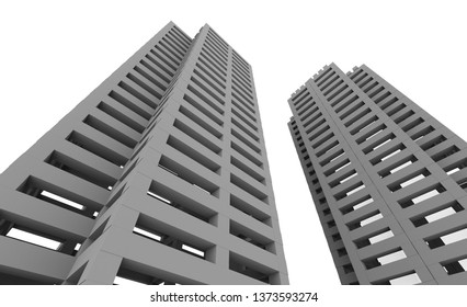 3D model of a multi-storey building