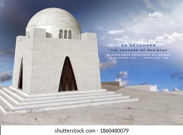 3d Model Of Quaid E Azam Tomb. 25 December. Quaid E Azam Day.