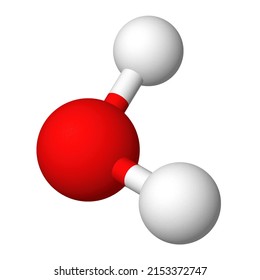 3d Model Water Molecule Isolated Over Stock Illustration 2153372747 ...