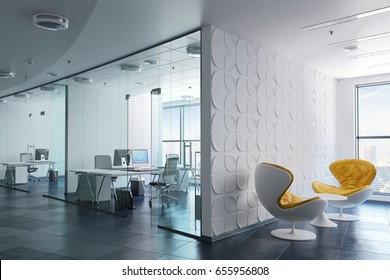 3D-Innenverkleidung für moderne Büroeinrichtungen