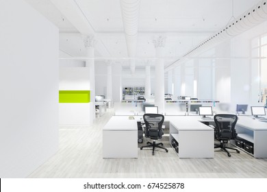 3d Modern Office Space Interior Render