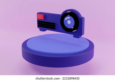 3d Multimedia Lcd Projector Cartoon Style. 