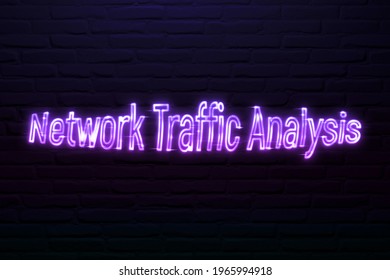 3d Network Traffic Analysis Text Neon Style