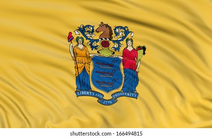 3D New Jersey Flag