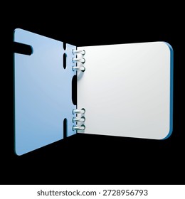 3d note book object element