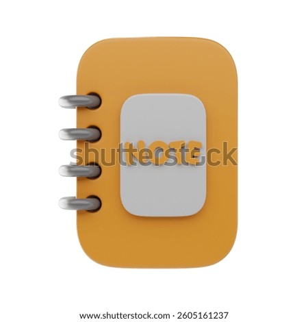 3D Notebook Icon and Illustration