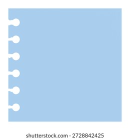 3D notepad. Sticky note. 3D illustration.