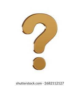 3d notification icon question mark minimal mood