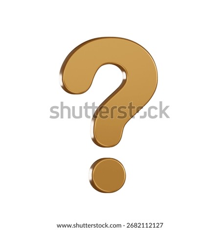 3d notification icon question mark minimal mood