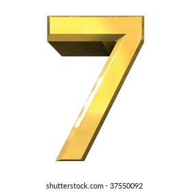 3d Number 7 Gold Stock Illustration 13695277 | Shutterstock