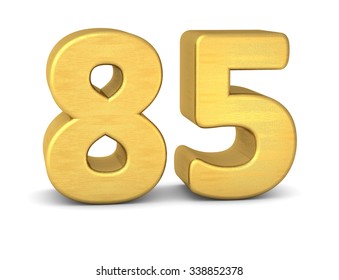 3d Number 85 Gold Stock Illustration 338852378 | Shutterstock