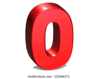 3d Number Zero On White Background Stock Illustration 123364171 ...