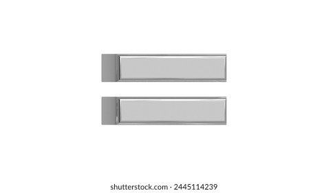 3d Numeric style Font on White Background Isolated in Silver Metallic color numbers Bright metallic 3D, realistic vector illustration