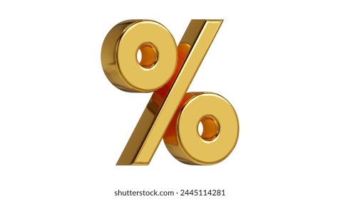 3d Numeric style Font on White Background Isolated in Golden Metallic color numbers Bright metallic 3D, realistic vector illustration