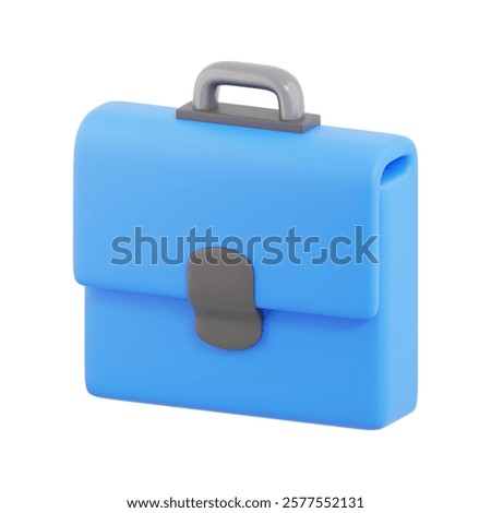 3D Office Bag Icon, 3D rendering