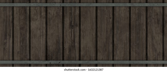 3d Old Beer Barrel Wooden Texture Background