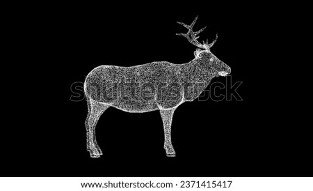 Similar – Ein wilder Rothirsch, Cervus elaphus, isoliert auf schwarzem Hintergrund