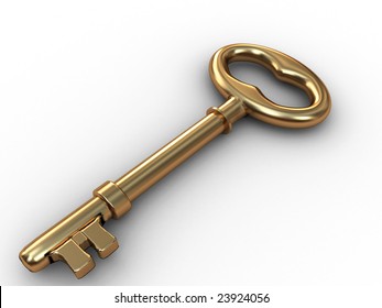 3d Illustration Golden Key Success Stock Illustration 1224458380 ...