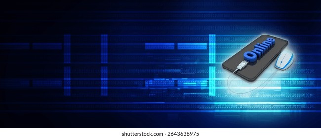 3d online On-line connected mouse in mobile phone