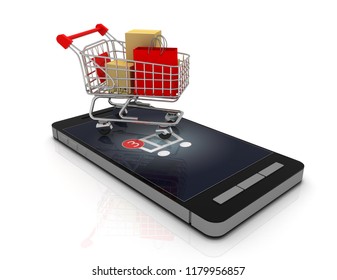 3d Online Shopping Concept 3d Rendered Stock Illustration 1179956854 ...