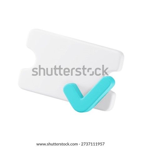 3D Open support ticket icon representing active service request and issue tracking.