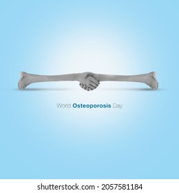 3d Osteoporosis and 3d hand represent World Osteoporosis Day . - Powered by Shutterstock