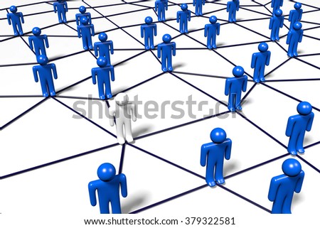 3D "out of the crowd" concept".