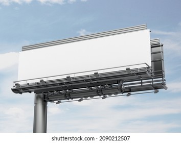 3d Outdoor Billboard Mockup With Skyview