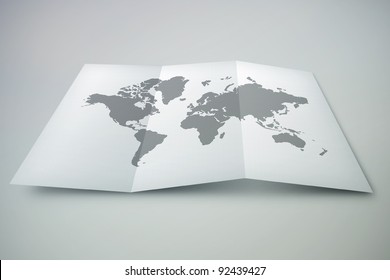 3D Paper World Map