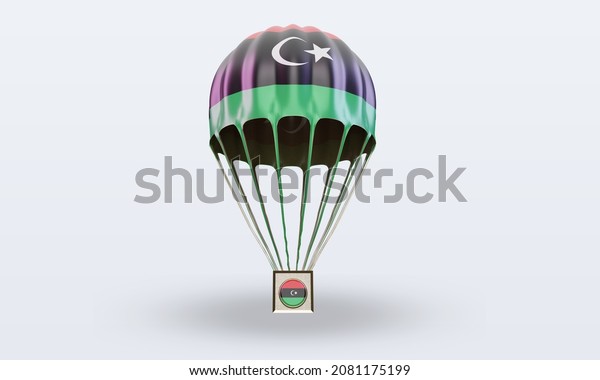 3d Parachute Libya Flag Rendering Front Stock Illustration 2081175199 ...