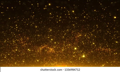 3d particles fly up and sparkle on a black background in High Quality.
Perfect as a background for topics like cinematic, award, mapping show, vfx or titles.