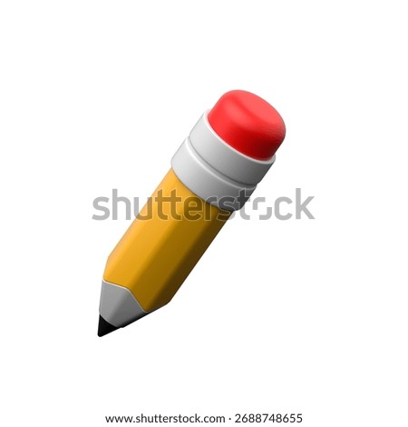 3D pencil icon representing write, draw, or edit functions.