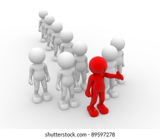 3d People Men Person Group Leadership Stock Illustration 112503305 ...