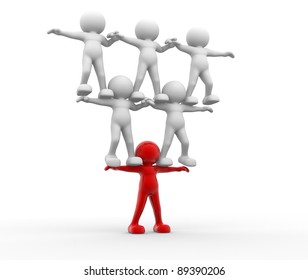 3d People Human Character Sit Balance Stock Illustration 89390206 ...