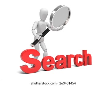 3d People Magnifier 3d Image Isolated Stock Illustration 263431454 ...