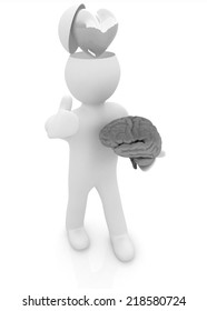 3d People Man Half Head Brain Stock Illustration 218580724 | Shutterstock