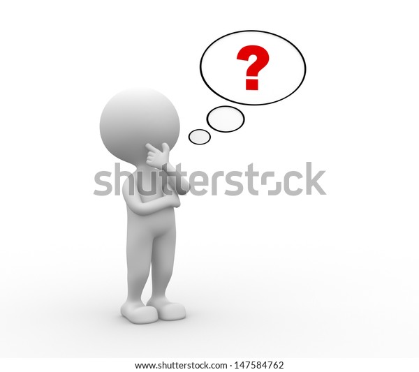 3d People Man Person Bubble Question Stock Illustration 147584762 ...