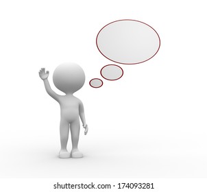 3d People Man Person Blank Bubble Stock Illustration 147584765 ...