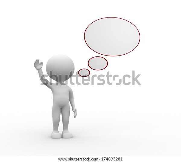 3d People Man Person Dialog Bubble Stock Illustration 174093281 