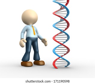 White Cartoon Character Loupe Dna White Stock Illustration 186094748 ...