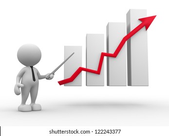 3d People Man Person Explaining Chart Stock Illustration 122243377 ...