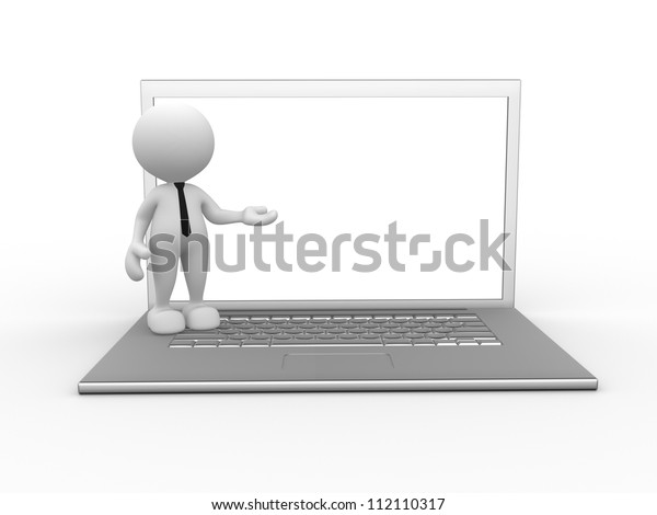 3d People Man Person Laptop Stock Illustration 112110317 | Shutterstock